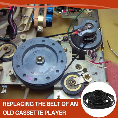 100 Pcs Recorder Rubber Belts Cassette Recorder Repair Maintenance Mix Flat Cassette Tape 40-135 mm Machine Rubber Replacement for DVD CD LD VCR Drives (1mm and 3mm Width) - Image 3