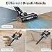 NEWBULIG Cordless Vacuum Cleaner, Lightweight Stick Vacuum for Home with Anti-Tangle and LED Lights, Powerful Rechargeable Wireless Cleaners for Hardwood Floors Carpet Pet Hair