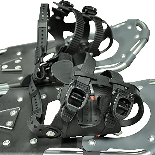 Xtrempro Snowshoes Snow Terrain Lightweight Ergonomic Design Lightweight Aluminum Alloy With 13 Point Crampons 80/120/160/210/300 Lbs. Capacity- 17”/21"/25"/30”/36"(Silver, 21.00) #TOP1