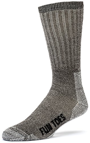 image for FUN TOES 3 pairs thermal insulated 80% merino wool socks men's, hiking