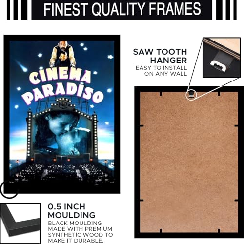 Image of BLINKART Cinema Paradiso (1988) Movie Poster Frame 8x12 Inch | Premium 300 GSM Paper Wall Print | Vintage Film Artwork for Home, Bedroom, Living Room, Office | Framed Photo Decor