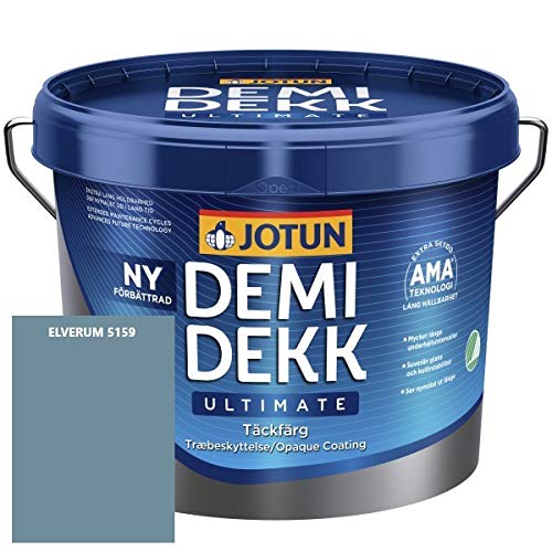 JOTUN DEMIDEKK ULTIMATE Täckfärg Holz-Farbe | Wetterschutz | Holzschutz | Absolute Premium-Qualität | 3 Liter ELVERUM 5159