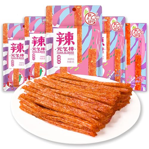 JTEDZI Latiao Spicy Strips 5 Packs Latiao Spicy Gluten Classic