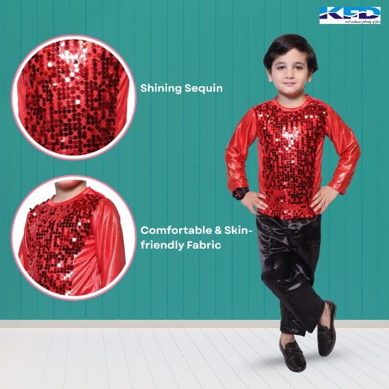 Image of Kaku Fancy Dresses Lycra T-Shirt For Kids, Dance Costume For Boy & Girls