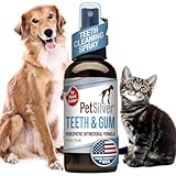 PetSilver Teeth & Gum Spray - Dog Dental & Teeth Cleaning Spray for Plaque & Tartar Build-Up Reduction - Natural Breath Freshener for Dogs and Cats - Patented Chelated Silver - Made in The USA - 4 oz