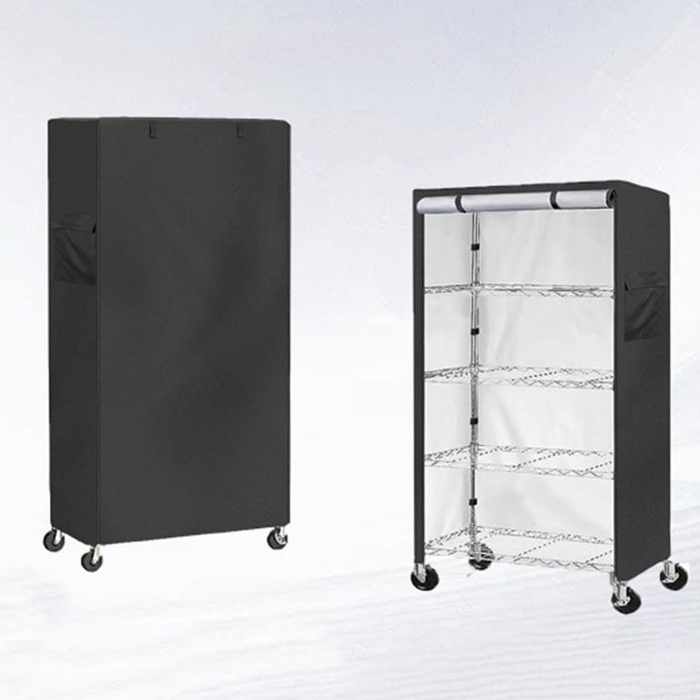Regalabdeckung mit robustem Reißverschluss-Design, perfekt für Garagen und Lagerräume (92 x 46 x 183 cm)