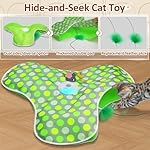 Interactive Cat Toy, Automatic Cat Toys for Indoor Cats, Hide and Seek Cat Toy with Motion Activated, Moving Feather, Chirping, USB Rechargeable - Image 2