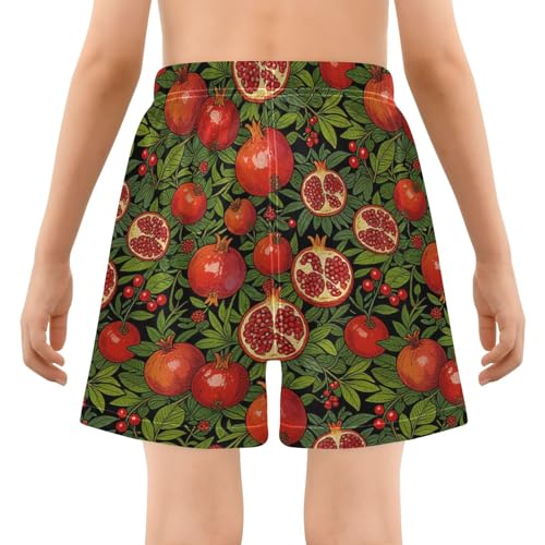 Short de plage Yuiboo pour garçon 4T avec motif feuilles de grenade