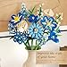 ILIEMOC Blue Brick Flower Bouquet Building Set, 766 PCS DIY Floral Arrangement Kit for Home Decor, Compatible with Lego Flowers, Creative Artificial Building Flowers for Vase Display
