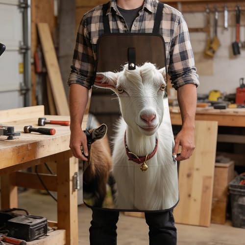 Delantal de trabajo Cute Goat con ajuste y bolsillos miniatura 5