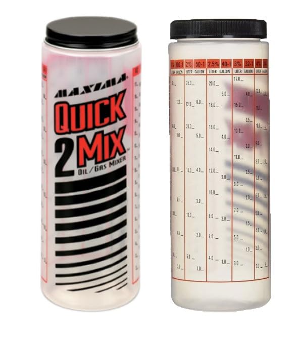 Jet Skis International 2 Pack of 2 Stroke Ratio Measuring Bottles Gas & Oil Quick 2 Mix Bottle