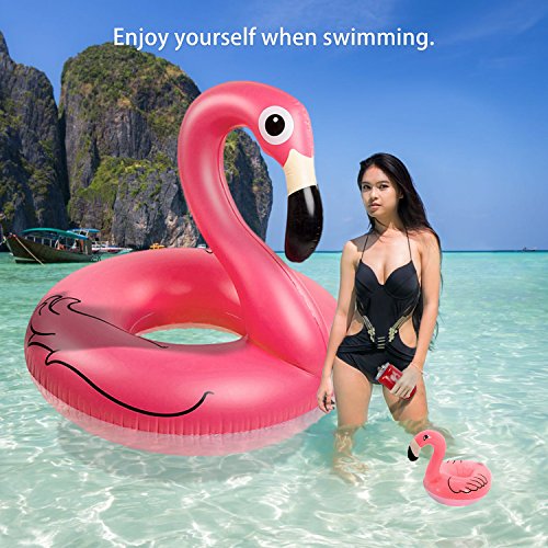 Almondcy 47 pollici Flamingo Pool Float