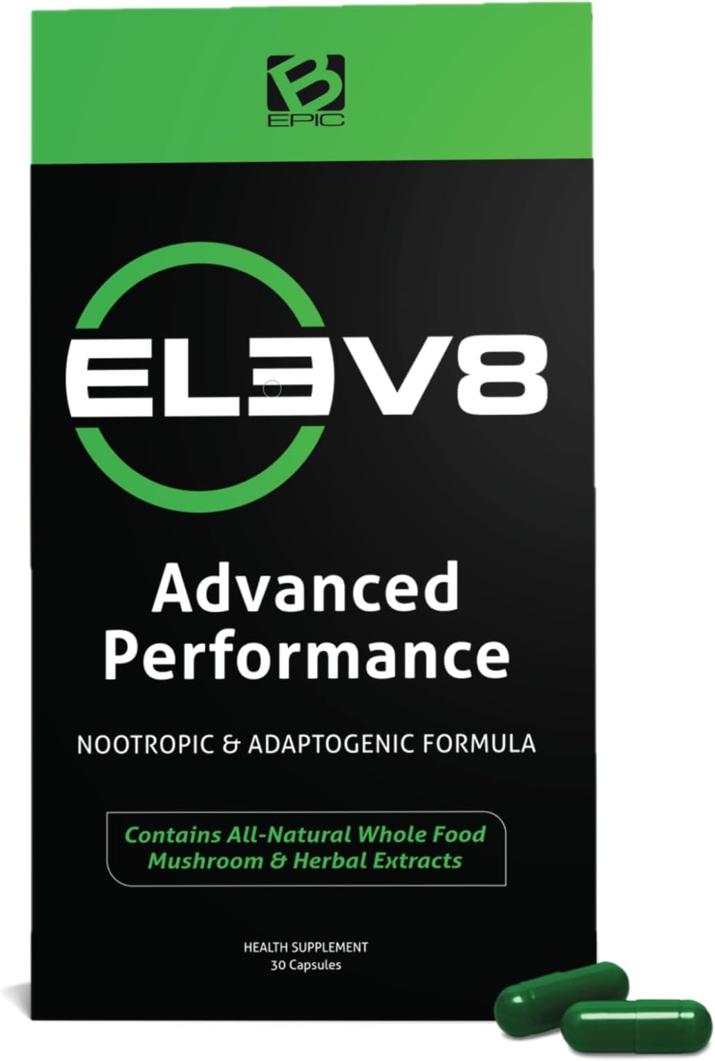 ELEV8 Advanced Performance Supplement - 30-Day Supply (30 Capsules) | Unlock Ancient Medicinal Secrets for Optimal Health and Functioning (Packaging May Vary)