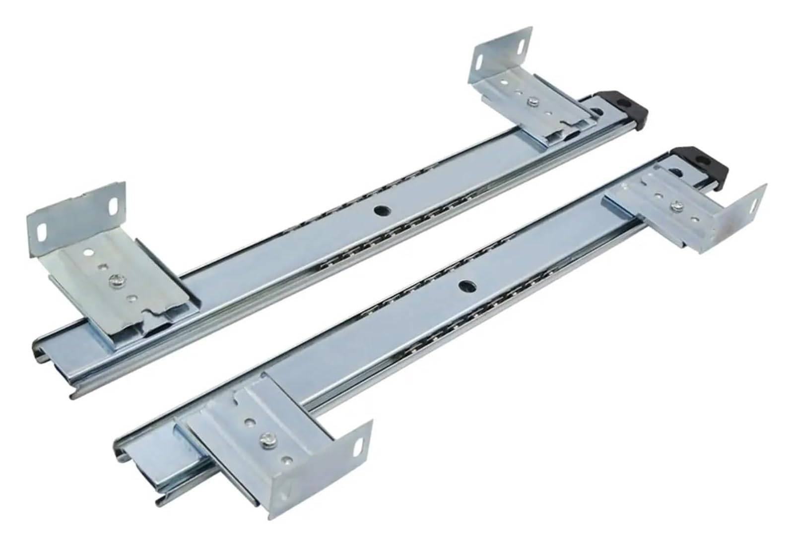 PBWERIGL Drawer runners, Slide Rail Cabinet Under Desk Pull Out Metal Sliding Shelf(White)