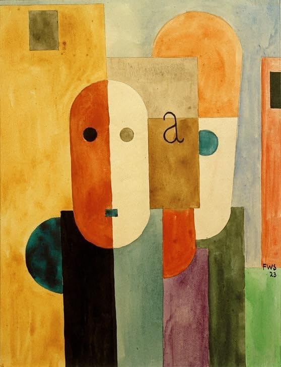 Art Mural Groupe à têtes carrées : impression poster moderne 60x90cm