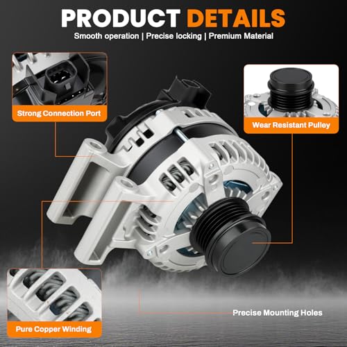 Image of 13592811 Alternator Compatible with GMC Canyon 2015-2016, Cadillac ATS CTS 2013-2019, Chevy Malibu Impala Colorado Camaro Blazer 2013-2020, Buick Regal 2014-2020, Replace 1042101960, 22892568