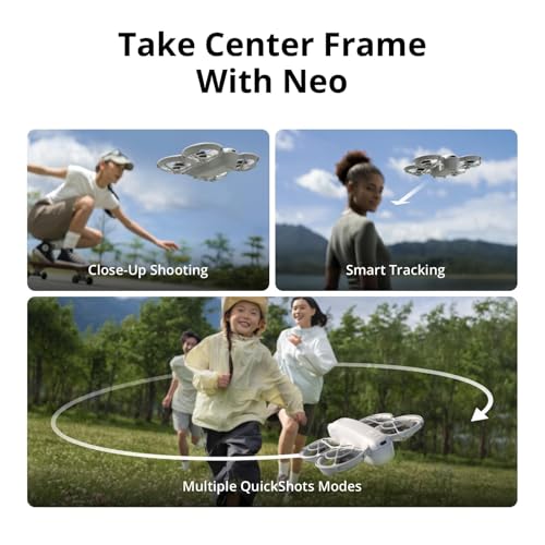 DJI Neo, Mini Drone with 4K UHD Camera for Adults, 135g Self Flying Drone that Follows You, Palm Takeoff, Subject Tracking, QuickShots, Stabilized Video, Built-In Propeller Guard (Controller-Free) - Image 5