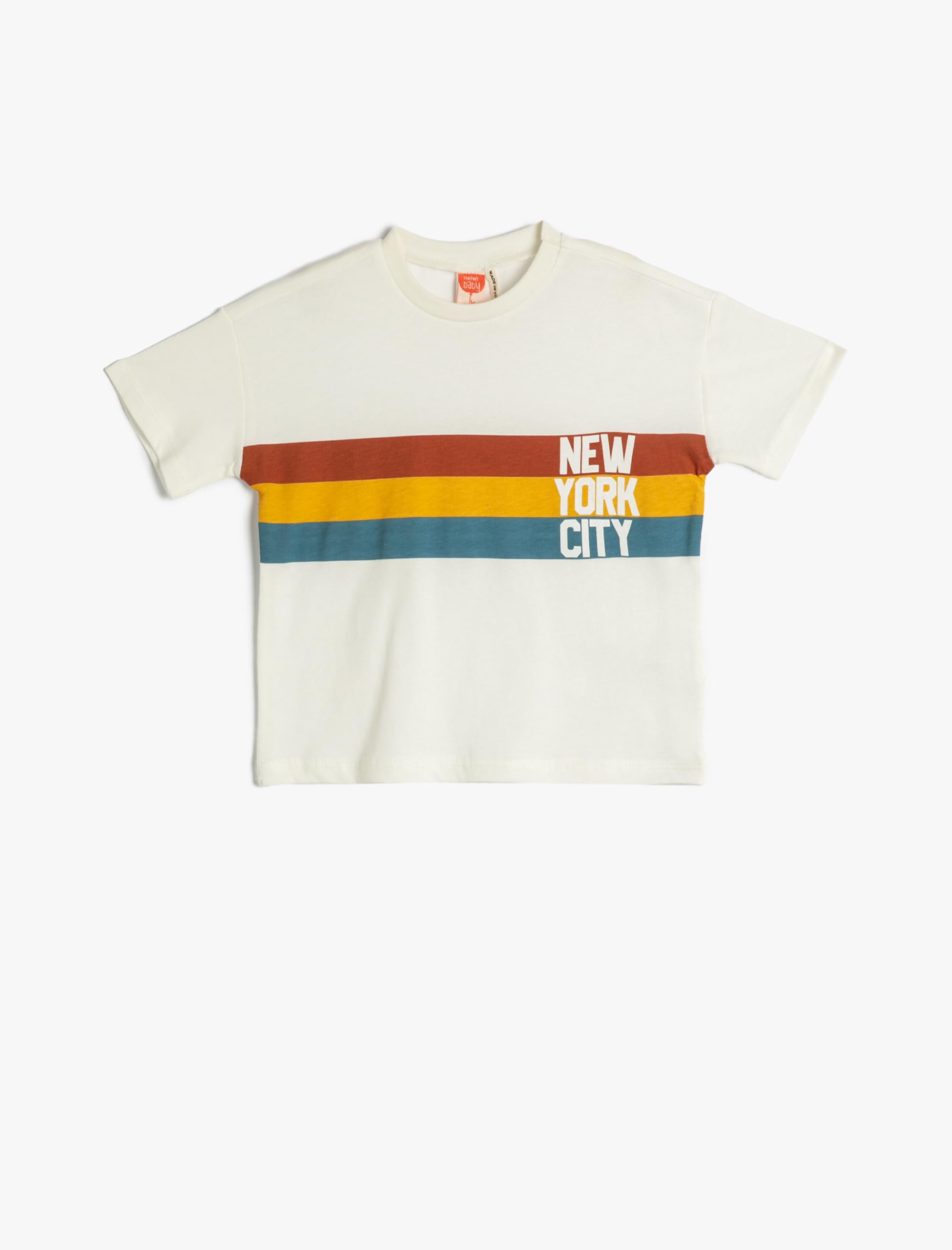 Koton Koszulka Niemowlęta T-shirt Short Sleeve Crew Neck Printed Cotton