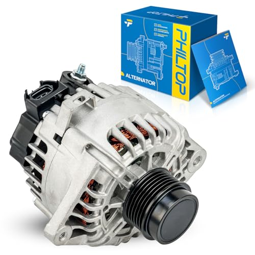 Image of PHILTOP Alternator Compatible with 11609N Kia Soul 2016 Replacement 11609N 12V 110Amp CW 6-Groove Pulley