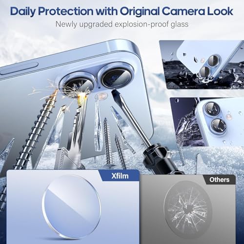 Image of for iPhone 17 Camera Lens Protector Original Individual Lens Screen Protector | 9H Hardness, Scratch-Resistant, Case Friendly (Blue)