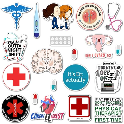 Image of WallDesign Doctor Life Fridge Magnets - Unique Medical Theme Magnet Collection, Great Gifts for Medical Students and Professionals, Durable Design (Set of 20)