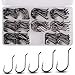 JSHANMEI 150pcs Baitholder Hooks Fishing Octopus Hooks with 2 Baitholder Barbs, Offset Circle Hooks Jig Fish Hooks Assorted Size, Tackle Box, for Freshwater Saltwater