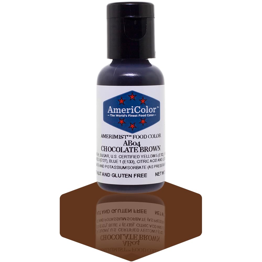 AmeriMist Chocolate Brown Airbrush Food Color, .65 Ounce