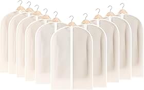 Kit 10 Capas Protetoras de Roupa, 80x60, Para Terno, Vestido, Casaco, Com Zíper, Impermeável e Acabamento Resistente (10)