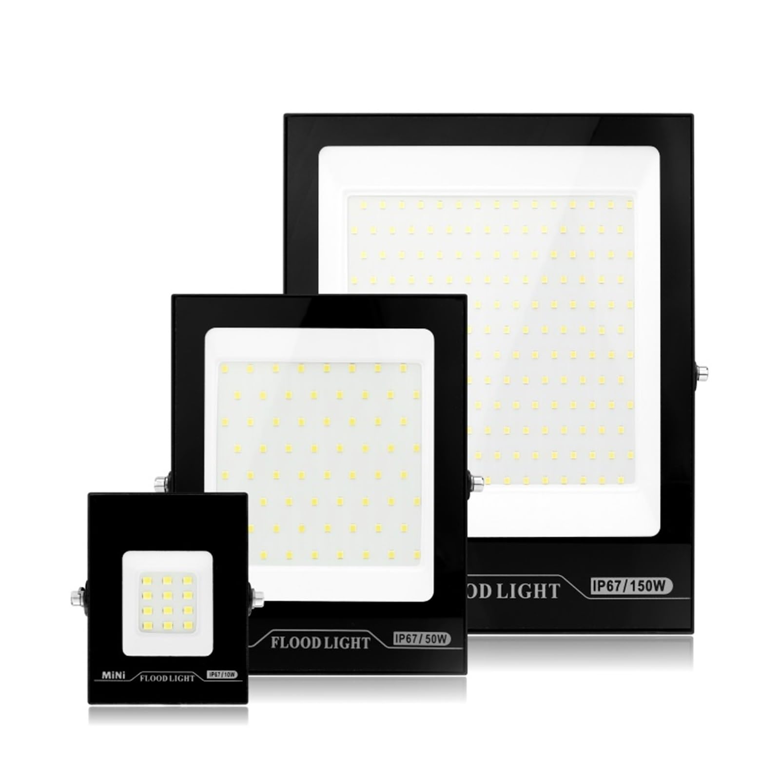 MINING Proiettori per esterni, Proiettore A Led 50W 100W 150W Riflettore Led IP67 Proiettore Impermeabile Faretto For Esterni Illuminaze Lampada Da Giardino Stradale(100W)