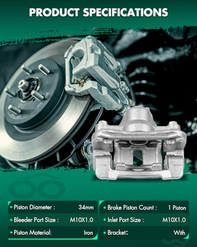 Image of SCITOO 19B6391 Rear Right Disc Brake Caliper Assembly w /Bracket For Hyundai For Tucson 2010-2015,For Kia For Sportage 2011-2016