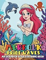 Merfolk Pride Waves An Ocean of Love Coloring Book For Teens and Adults: 41 Magical LGBTQIA+ Designs Celebrating Sea Inspired Identity, Queer Beauty and Underwater Wonder B0F67FX8WP Book Cover