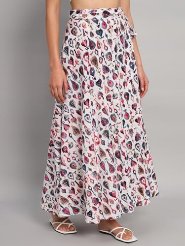 Image of Ravaiyaa - Attitude is everything Cotton Hand Block Floral Printed Wrap Around Women's Free Size Skirt Rapron