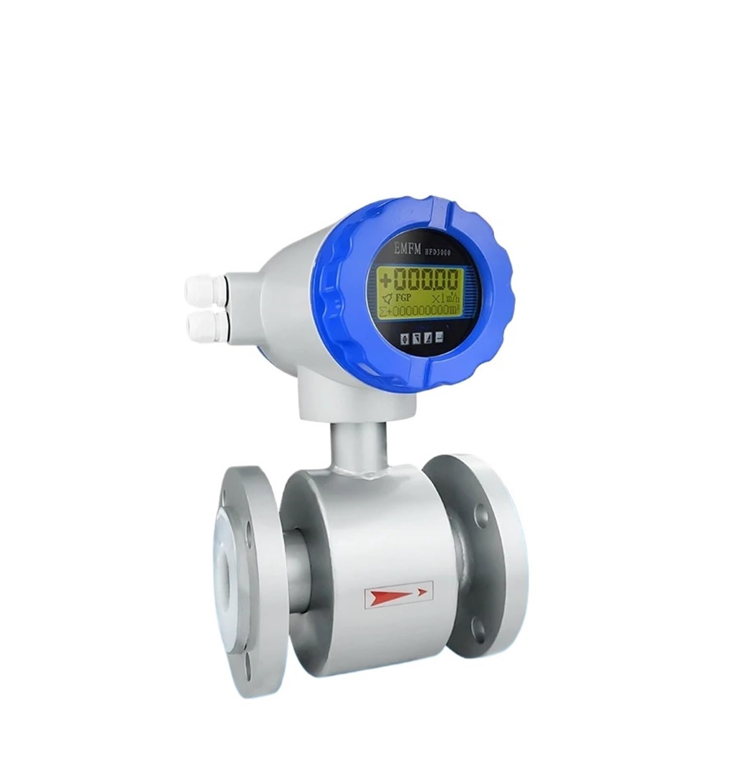 Medidor de flujo digital Medidor de flujo electromagnético Digital DN32 DN40 DN50 for aguas residuales, lodos, líquido, agua de mar, caudalímetro inteligente 4-20mA RS485 con alta precisión(DN 40)