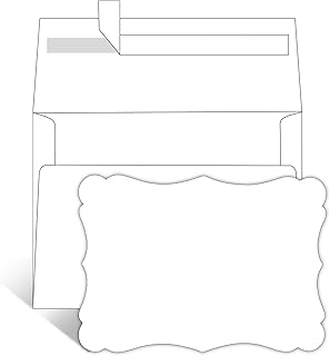 100 Pack Blank Greeting Cards and Envelopes, Goefun 5 x 7 Postcards and A7 Envelopes Self Seal for Birthday, Wedding, Graduations, Thank You Cards, DIY Cards & All Occasion