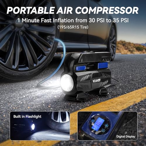Car Emergency Kit with Portable Air Compressor, Winter Car Safety Roadside Assist Kit, Emergency Car Kit for Cars, Trucks - Image 3