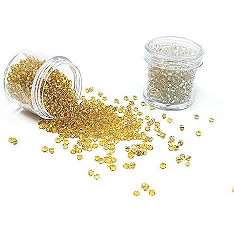 2000 Pieces Gold and Silver Colour Glass Seed Beads Lustrous Loose Spacer Beads 3mm with 1mm Hole for Jewellery Making Bracelets Necklaces Arts and Crafts Cover