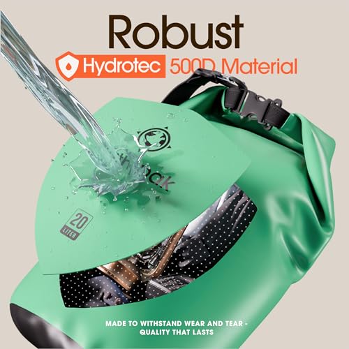 Image of Earth Pak Waterproof Dry Bag - Roll Top Waterproof Backpack Sack Keeps Gear Dry for Kayak with Waterproof Phone Case