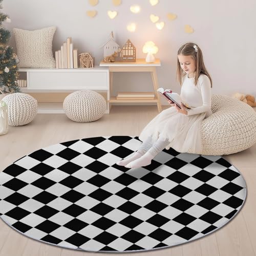 Tapis rond antidérapant facile à nettoyer pour protéger le sol de la salle à manger