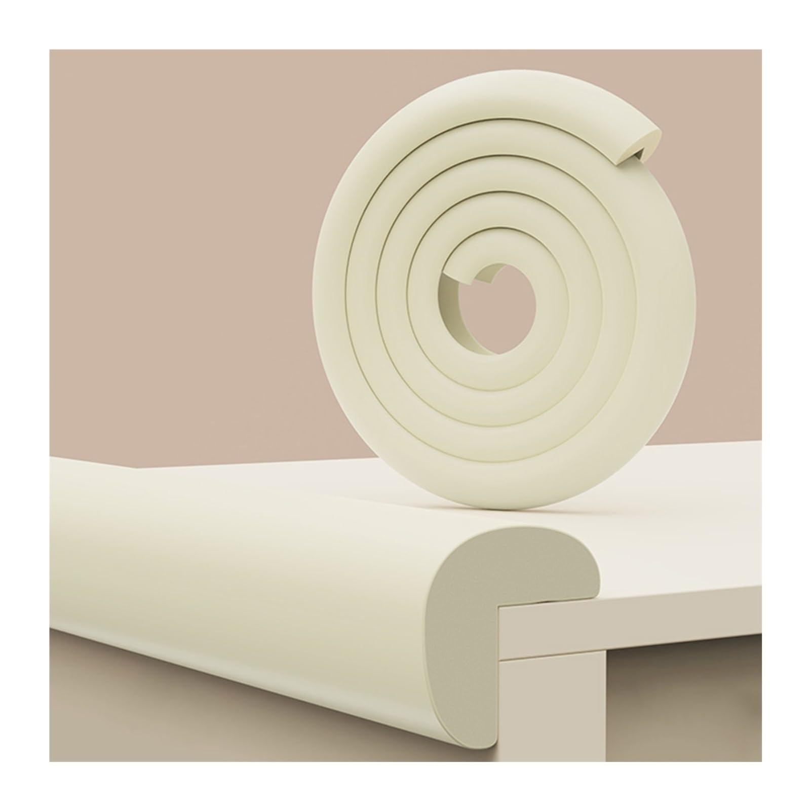 Protector de borde de espuma en forma de L, parachoques de seguridad autoadhesivo para muebles, oficina en casa, gabinetes de cocina, sillas, color gris