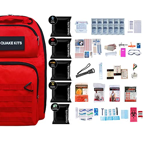 Quake Kits Earthquake Emergency Kit, Go Bag Emergency Backpack