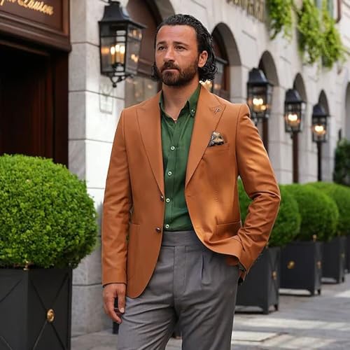 SUZHIMO Mens Blazer Casual Sports Coats Slim Fit Jacket for Men 2 Button Business Suit Jackets2