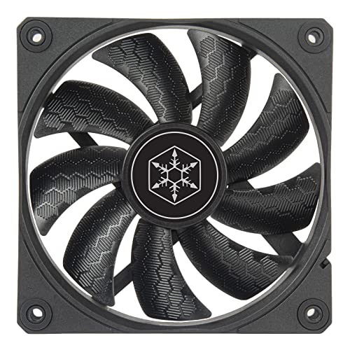 Image of Silverstone Technology Shark Force 120 Performance Enhanced 120mm PWM Fan with Shark Skin Pattern Fan Blades, SST-SF120B, Black