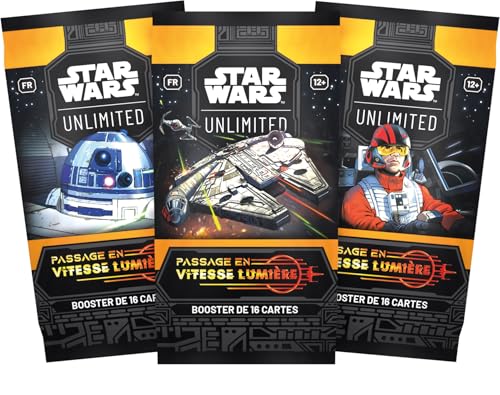 Asmodee – FFG Star Wars Unlimited, Juego de Cartas coleccionables – Paso a Velocidad de luz: Refuerzo de 16 Cartas – Juego de Mesa – para Adultos y niños, a Partir de 12 años – versión Francesa