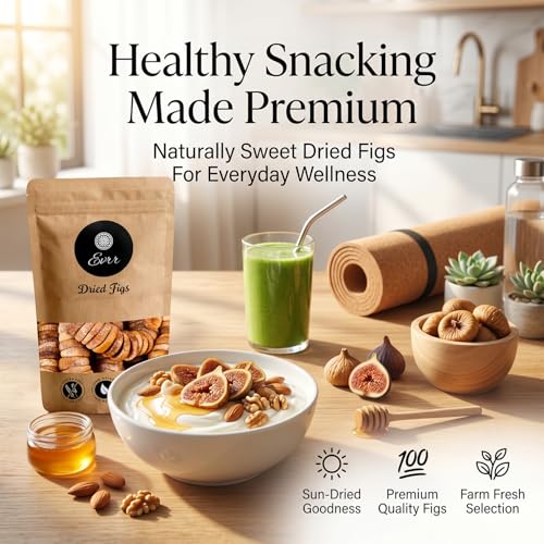 Image of Evrr Premium Anjeer Dry Fruits 1kg | Afghan Dried Figs | Natural Sun-Dried Fig | Rich in Fiber, Iron & Calcium | Healthy Snack