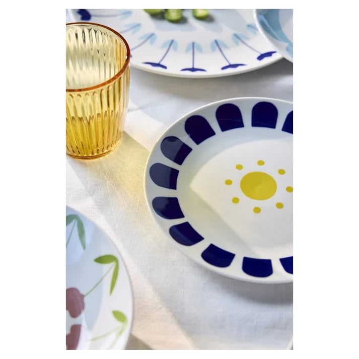 Tognana Madison Nymea Servizio Tavola 18 Pezzi in Porcellana per 6 Persone, Decorazioni Assortite, Piatti Piani Fondi e Dessert, Lavastoviglie e Microonde
