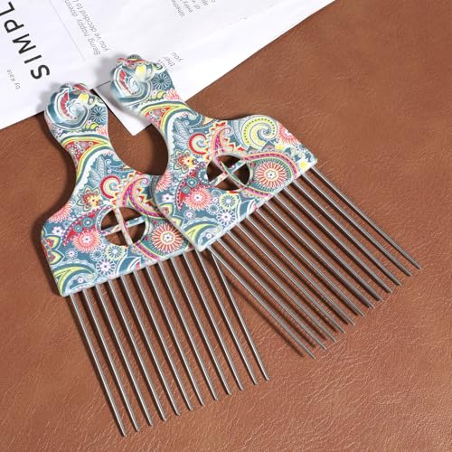Set de 2 Peines profesionales de acero inoxidable miniatura 6