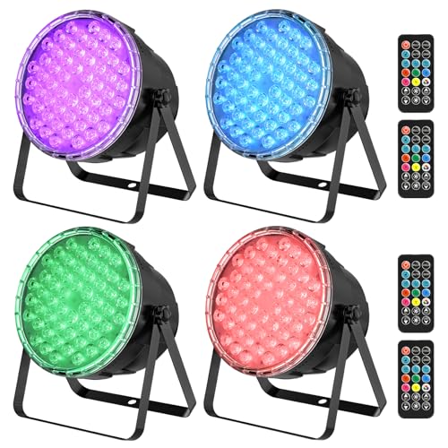 Betopper 4-Pack RGB LED Stage Lights with Remote