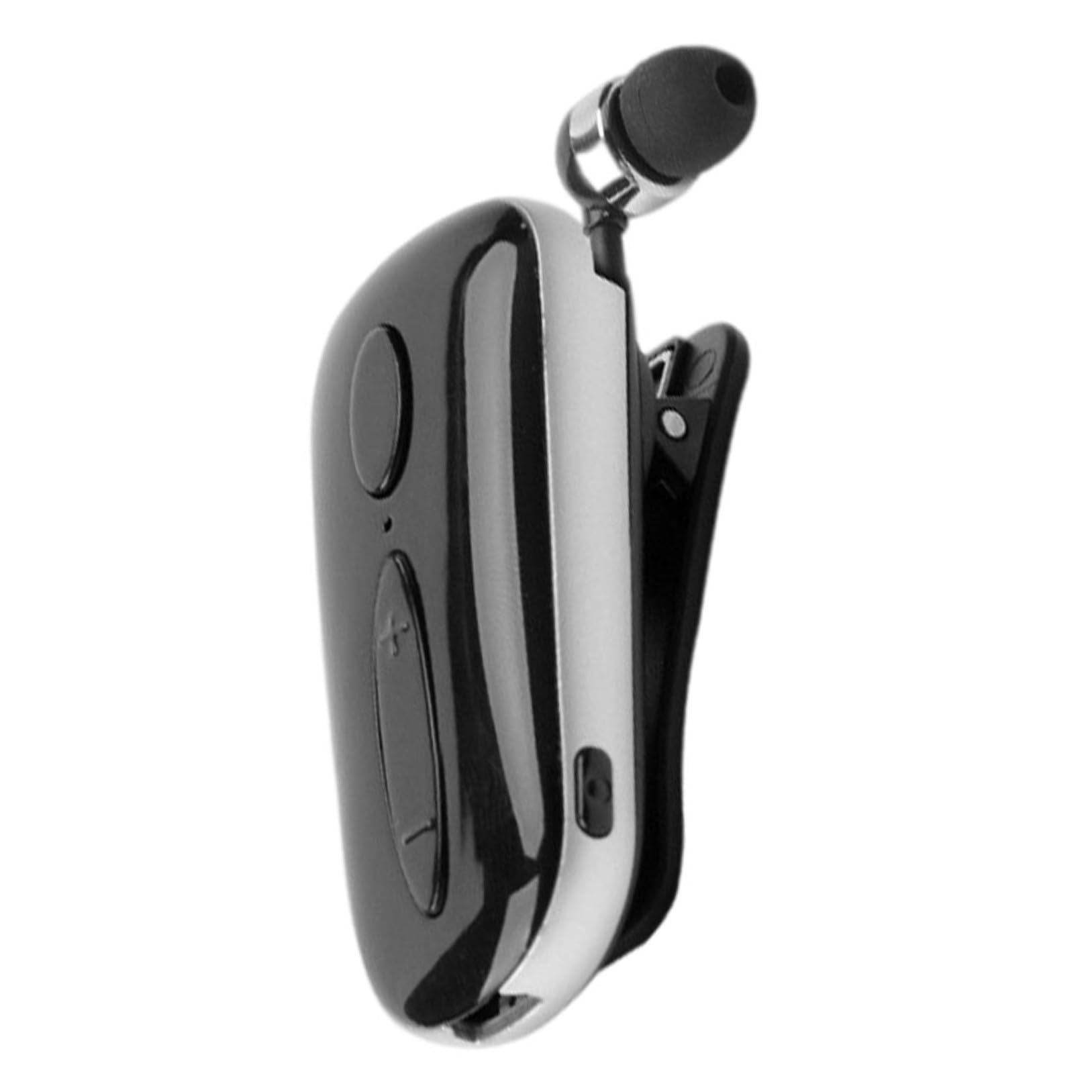 VILLCASE 1 Set Cuffie Wireless Retrattile Professionali con Clip per Orecchio Auricolari Sportivi Leggeri per Allenamento e con Bass e Comfort Prolungato Nero