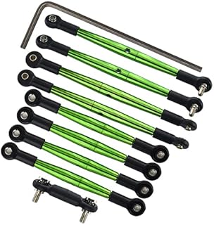 GPM For Traxxas 1/16 Mini E-Revo, Mini Summit Upgrade Parts Aluminum Completed Tie Rod - 9 Pcs Green