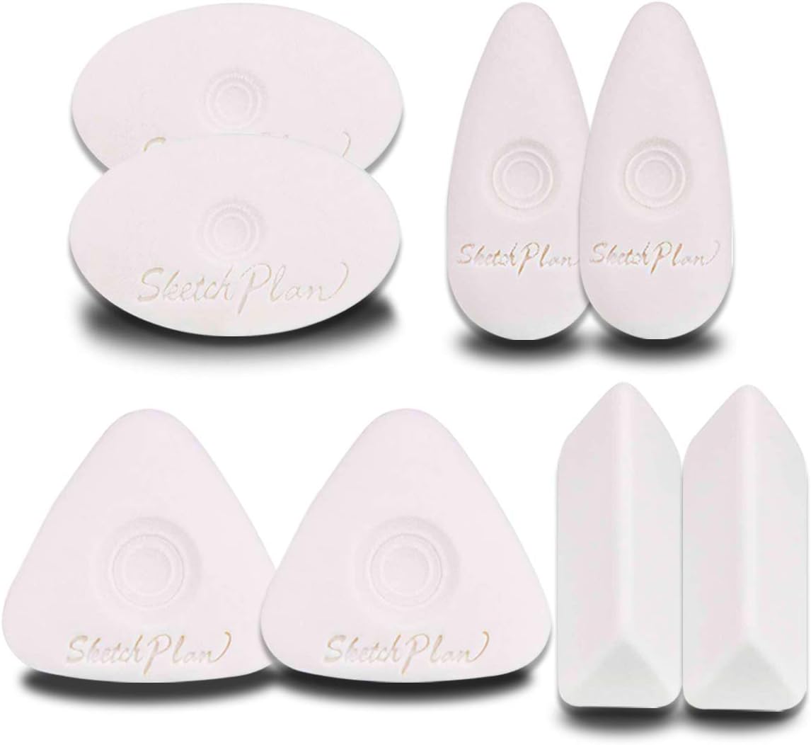 Haploon 16 Pieces Drawing Art Erasers with Grip, White Erasers Pack of 4 Cube Erasers with Different Shape Eraser Vinyl White Eraser Kneaded Eraser Moldable Erasers for Drawing, Writing, Sketching : Office Products